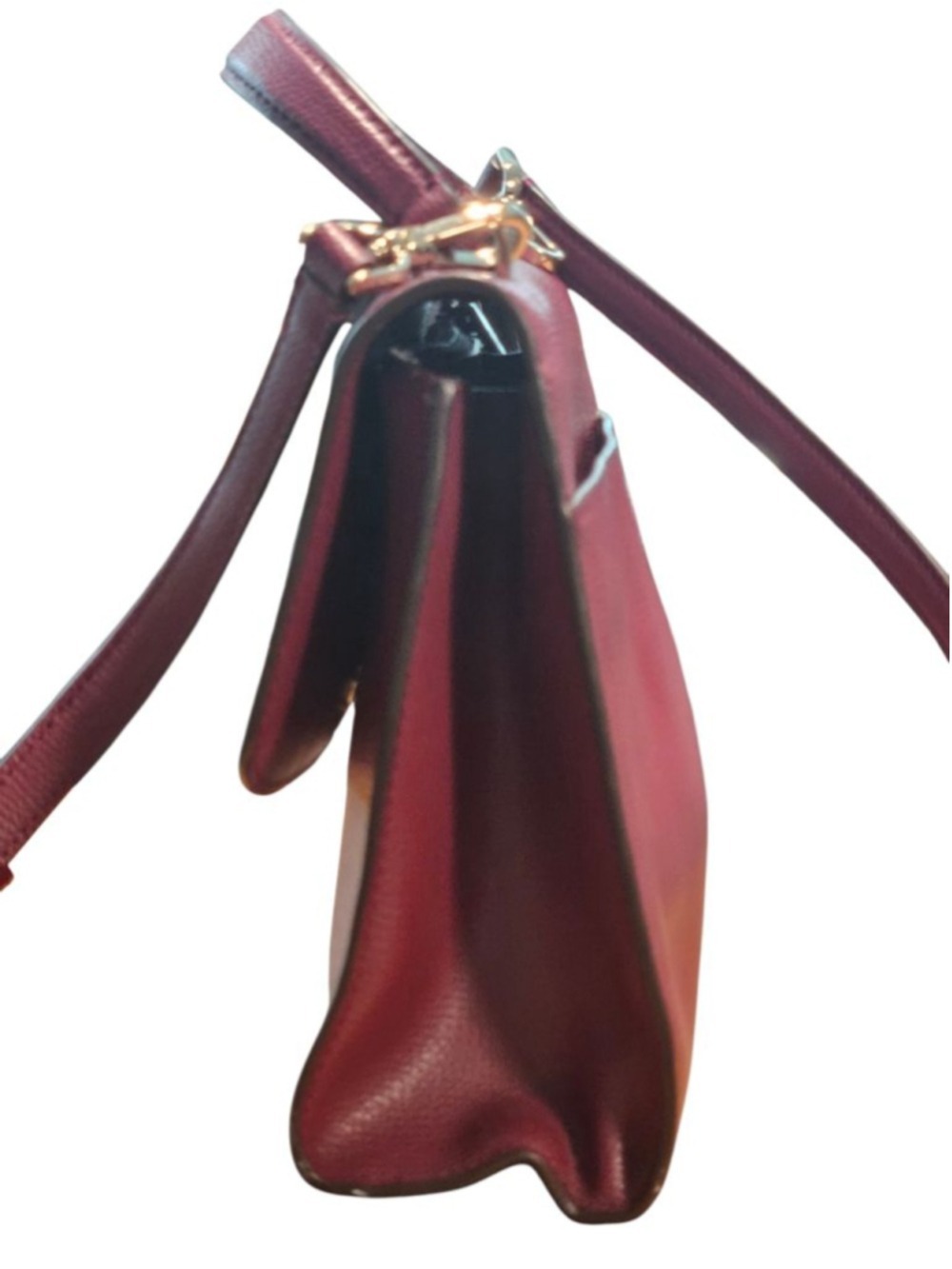 Kate Spade Burgundy Leather Satchel One Size - Picture 13 of 16